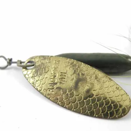 Yakima Bait Worden’s Original Rooster Tail 4, mosiądz/zielony, 8 g błystka obrotowa #1391