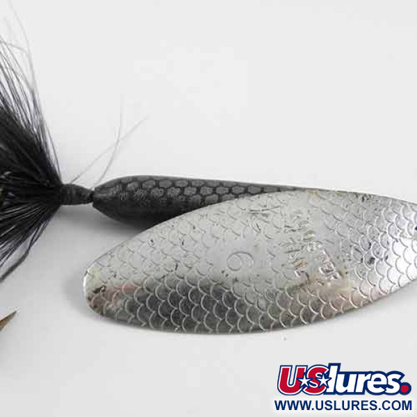 Yakima Bait Worden’s Original Rooster Tail 6, nikiel/czarny, 15 g błystka obrotowa #1394