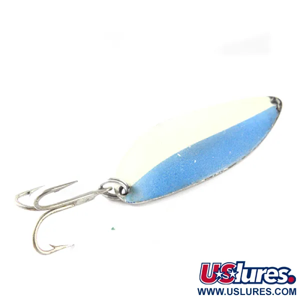 Seneca Little Cleo (Hula Girl, świeci w ciemności), biała/niebieska/nikiel, Glow (świeci w ciemności), 21 g błystka wahadłowa #1489