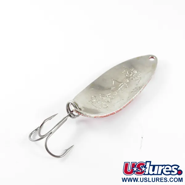 Seneca Little Cleo (Hula Girl), czerwony/biały/nikiel, 14 g błystka wahadłowa #1496