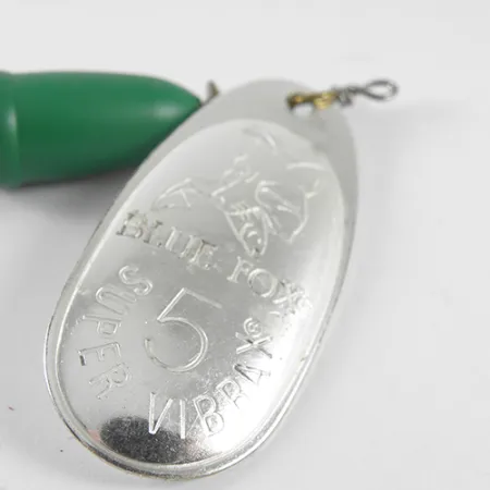 Blue Fox Super Vibrax 5, nikiel/zielony, 13 g błystka obrotowa #1504