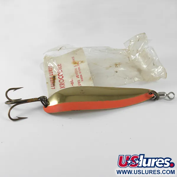 Luhr Jensen Krocodile, pomarańczowy/złoty, 28 g błystka wahadłowa #1514