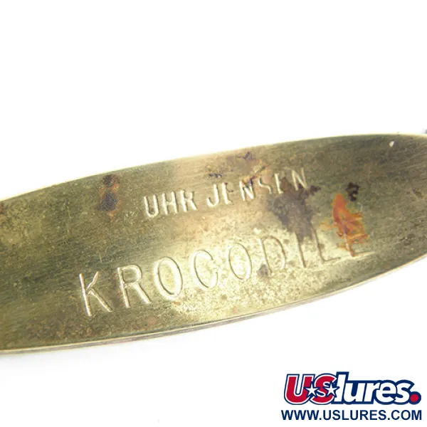 Luhr Jensen Krocodile, neonowy żółty/czerwony/mosiądz, 10 g błystka wahadłowa #1565