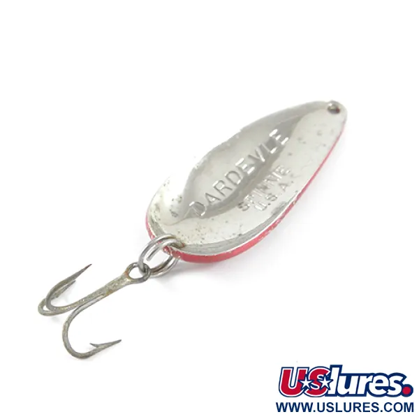 Eppinger Dardevle Spinnie, czerwony/biały/nikiel, 9 g błystka wahadłowa #1679