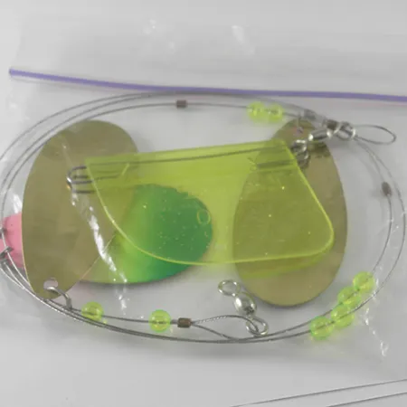 Luhr Jensen Les Davis Lake Troll, neonowa zieleń/róż/mosiądz, 28 g #1711