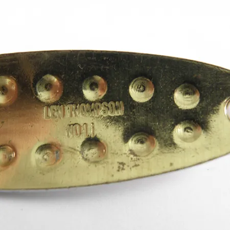 Len Thompson #11, czerwony/biały/mosiądz, 14 g błystka wahadłowa #1747