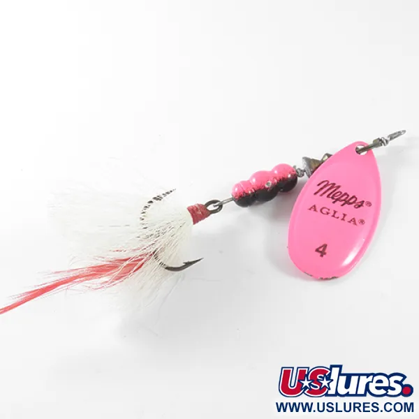  Mepps Aglia 4 dressed, neonowy różowy, 10 g błystka obrotowa #1755