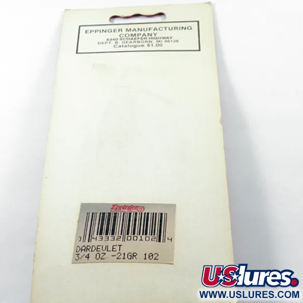 Eppinger Dardevle Dardevlet, czarny/biały/nikiel, 21 g błystka wahadłowa #1805