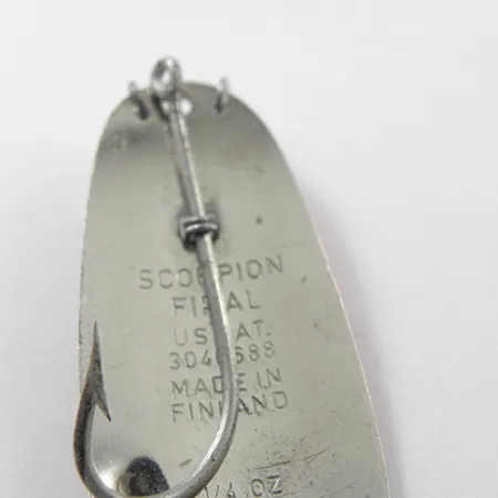 Unknown Błystka antyzaczepowa Scorpion, czerwony/biały/nikiel, 7 g błystka wahadłowa #1863