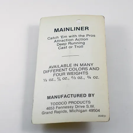 TODDCO Mainliner, Glow (świeci w ciemności), 11 g błystka wahadłowa #1892