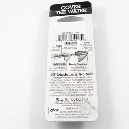 Blue Fox Flash Deep Runner, tęcza, 3,3 g błystka obrotowa #1910