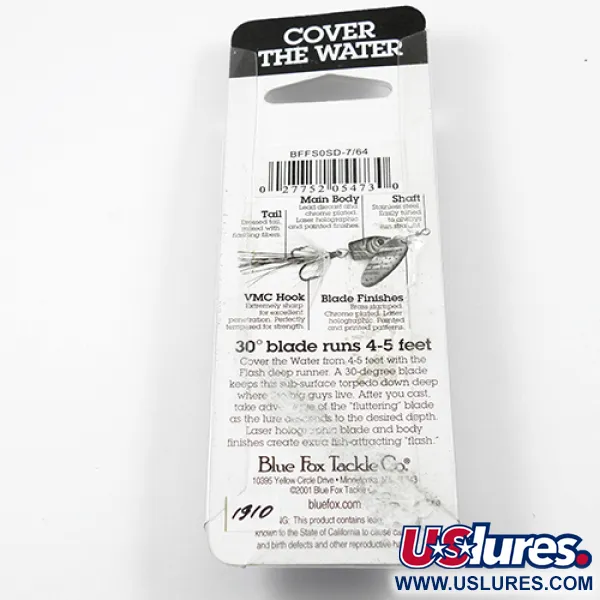  Blue Fox Flash Deep Runner, tęcza, 3,3 g błystka obrotowa #1910