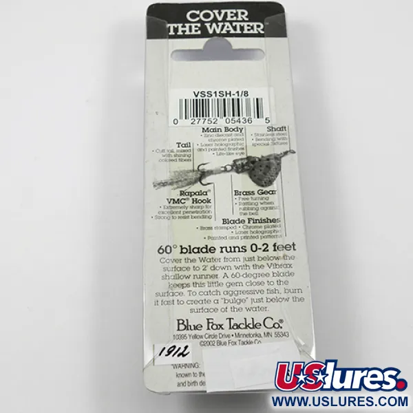 Blue Fox Vibrax Shallow, tęcza, 5 g błystka obrotowa #1912