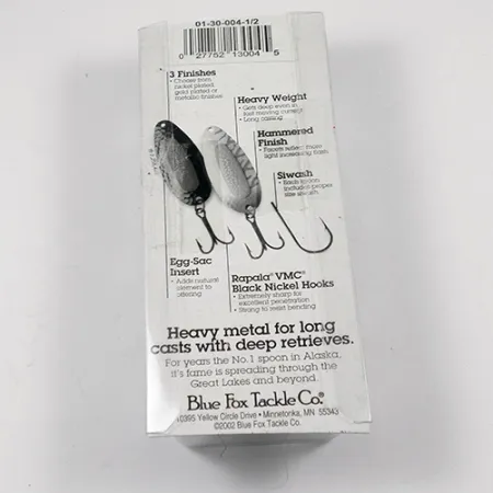 Blue Fox Pixee, nikiel/zielony, 14 g błystka wahadłowa #1940