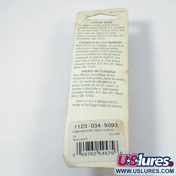 Luhr Jensen Lil' Kroc (Krocodile Stubby), nikiel/czerwony, 21 g błystka wahadłowa #1977