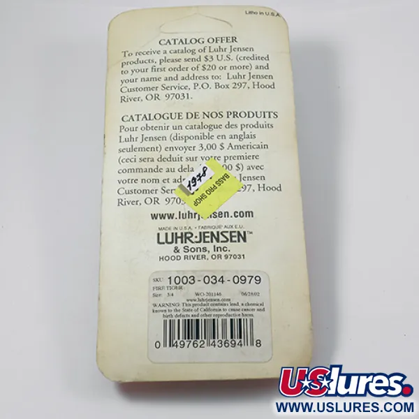 Luhr Jensen Krocodile DIE #5, Fire Tiger (Ognisty Tygrys), 21 g błystka wahadłowa #1978