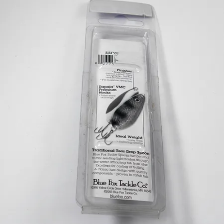 Blue Fox Strobe Tear Drop Spoon, czarny biały, 11 g błystka wahadłowa #1979