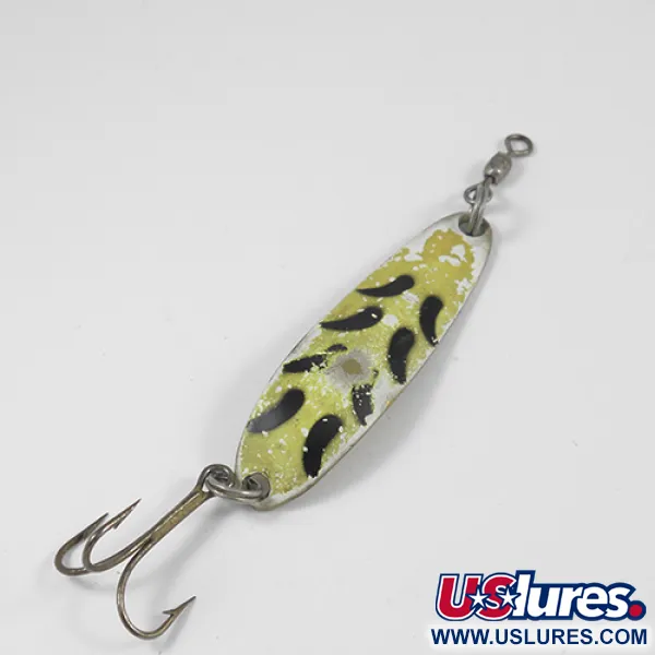 Luhr Jensen Krocodile DIE #3, żółty/czarny/mosiądz, 10 g błystka wahadłowa #1984