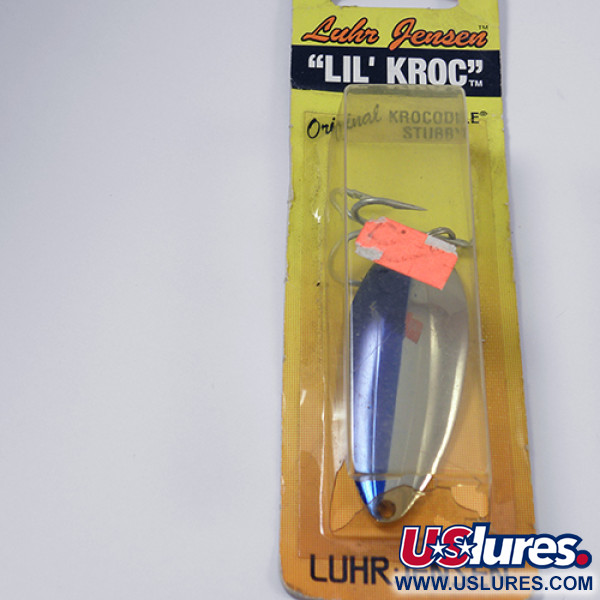 Luhr Jensen Lil' Kroc (Krocodile Stubby), nikiel/niebieski, 21 g błystka wahadłowa #1998