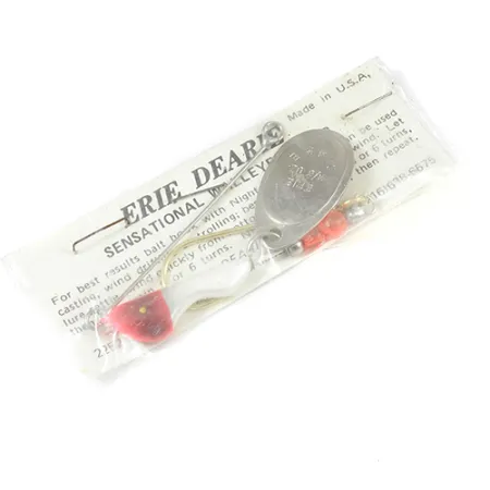 Erie Dearie Walleye Killer, nikiel/biały/czerwony, 14 g błystka obrotowa #2008