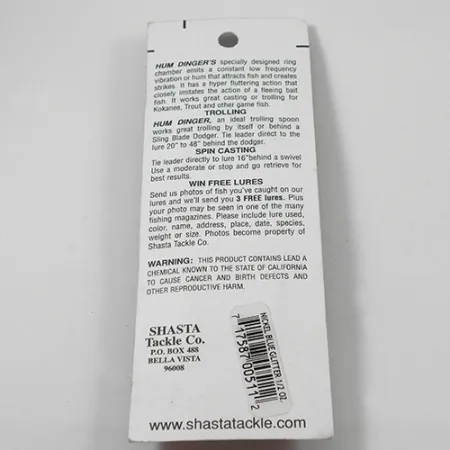 Shasta Humdinger, nikiel/niebieski, 14 g błystka wahadłowa #2049