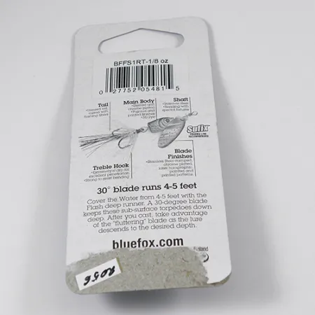 Blue Fox Flash Deep Runner, tęcza, 4 g błystka obrotowa #2056