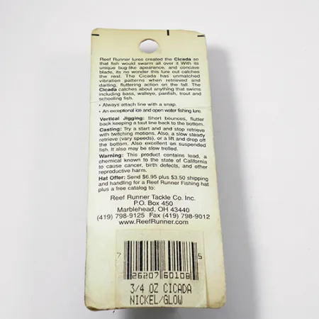 Reef Runner Cicada, nikiel, 21 g błystka wahadłowa #2157