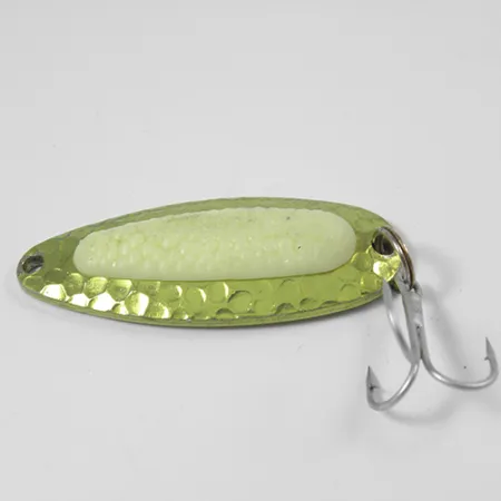 Blue Fox Pixee UV (świeci w ultrafiolecie), Zielonozłoty/Neonowożółty (świeci w UV), 14 g błystka wahadłowa #2206