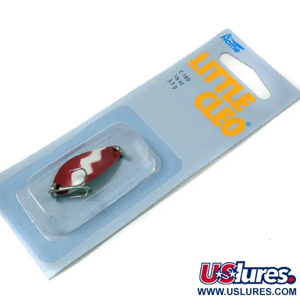 Acme Little Cleo, czerwony/biały, 3,5 g błystka wahadłowa #2218