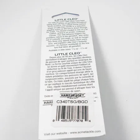 Acme Little Cleo (świeci w ciemności), 21 g błystka wahadłowa #2222