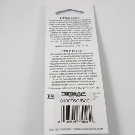 Acme Little Cleo, nikiel/zielony/Glow - świeci w ciemności i UV, 9,5 g błystka wahadłowa #2224