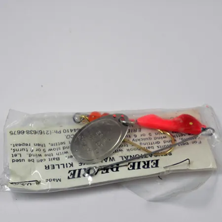 Erie Dearie Walleye Killer, nikiel/czerwony, 9 g błystka obrotowa #2226