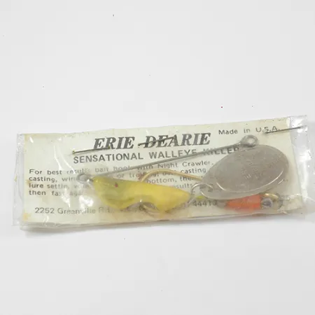 Erie Dearie Walleye Killer, nikiel/żółty, 14 g błystka obrotowa #2228