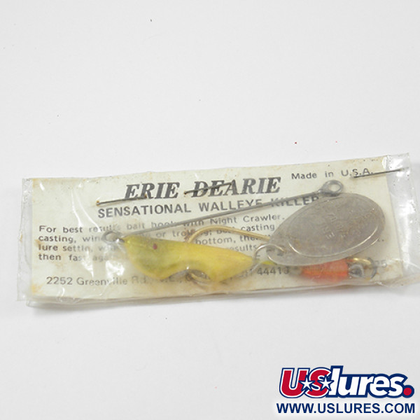  Erie Dearie Walleye Killer, nikiel/żółty, 14 g błystka obrotowa #2228