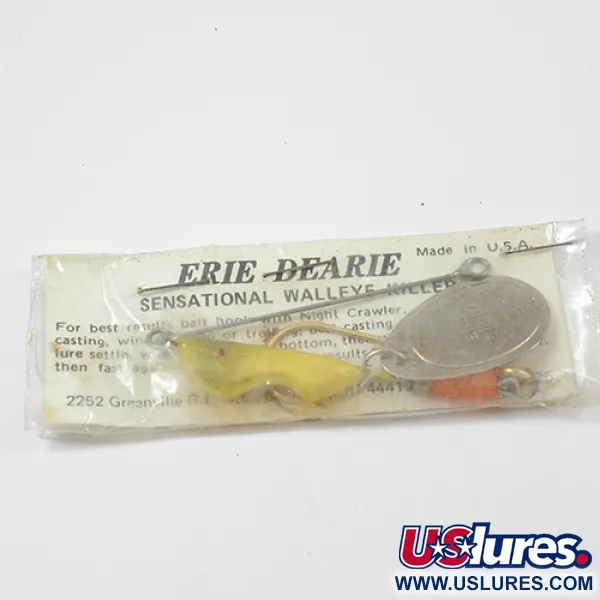  Erie Dearie Walleye Killer, nikiel/żółty, 14 g błystka obrotowa #2228