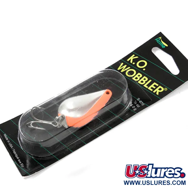 Acme K.O. Wobbler UV (świeci w ultrafiolecie), młotkowany nikiel/uv - świeci w świetle ultrafioletowym, 21 g błystka wahadłowa #2257