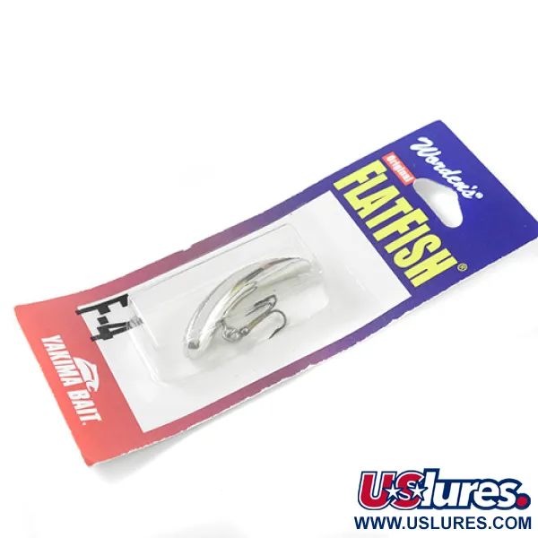 Yakima Bait FlatFish F4, srebro wobler #2288