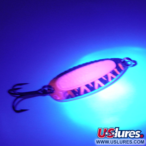  Blue Fox Pixee UV (świeci w ultrafiolecie), nikiel/Glow UV - świeci w ultrafiolecie, 14 g błystka wahadłowa #2352