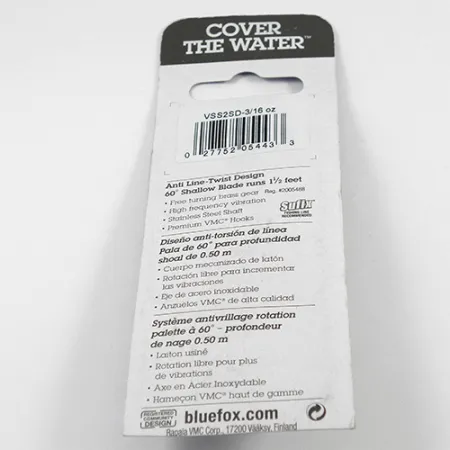 Blue Fox Vibrax Shallow, tęcza, 6 g błystka obrotowa #2411