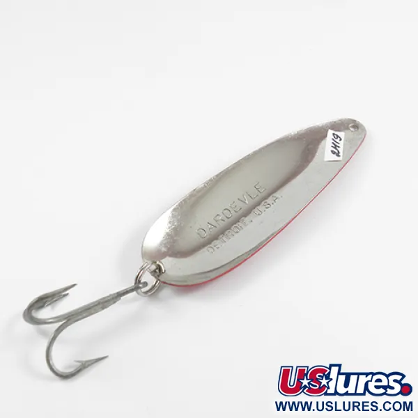 Eppinger Dardevle, czerwony/biały/nikiel, 28 g błystka wahadłowa #2419