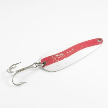 Len Thompson #2, czerwony/biały/mosiądz, 28 g błystka wahadłowa #2460