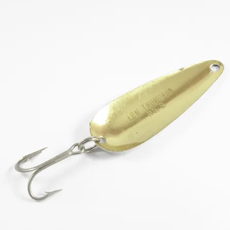 Len Thompson #2, czarny/biały/mosiądz, 28 g błystka wahadłowa #2518