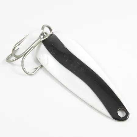 Len Thompson #2, czarny/biały/mosiądz, 28 g błystka wahadłowa #2518