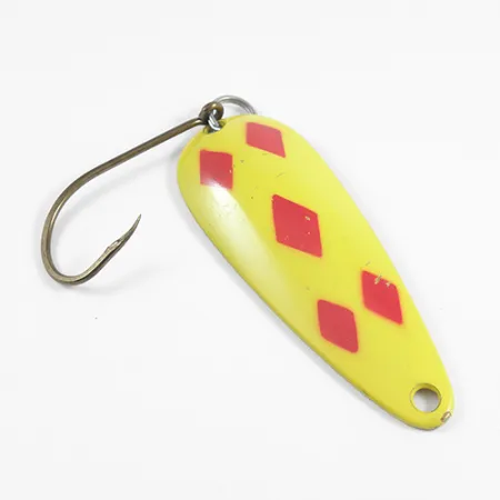 Len Thompson #2, Five of Diamonds (czerwony/żółty/mosiądz), 28 g błystka wahadłowa #2520