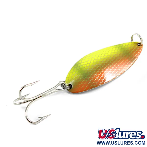 Seneca Little Cleo (Hula Girl), żółty/pomarańczowy/zielony/nikiel, 21 g błystka wahadłowa #2541