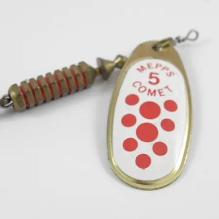 Mepps Comet 5 Dressed, biały/czerwony/mosiądz, 13 g błystka obrotowa #2567