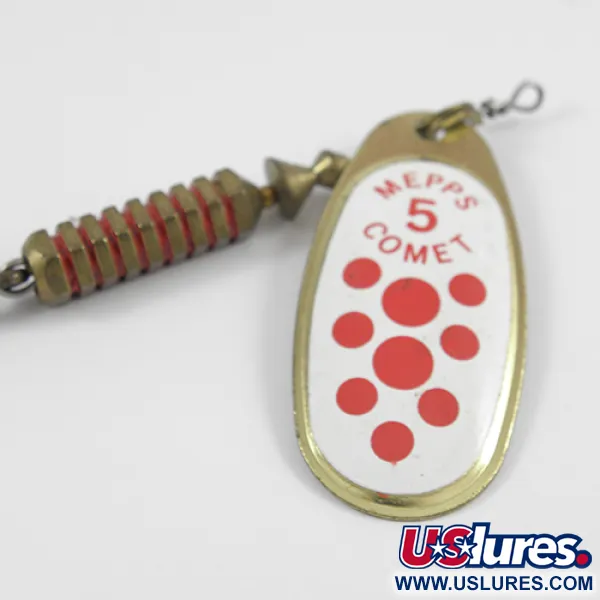  Mepps Comet 5 Dressed, biały/czerwony/mosiądz, 13 g błystka obrotowa #2567