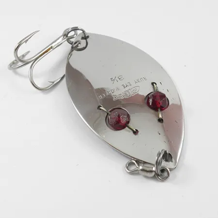 Gibbs Ruby Eye Wiggler, nikiel/czerwone oczy, 35 g błystka wahadłowa #2587