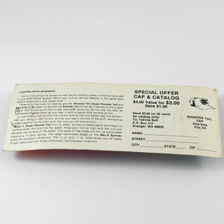 Yakima Bait Worden’s Original Rooster Tail 6, srebrny/różowy, 15 g błystka obrotowa #2597