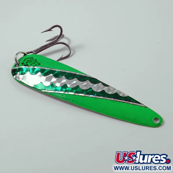 Eppinger Dardevle King Flutter Devle 3200, zielony biały, 14 g błystka wahadłowa #2648